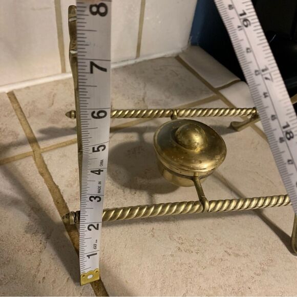 Antique James Clews Birmingham JCB brass tea pot Toddy kettle with stand - Picture 6 of 13